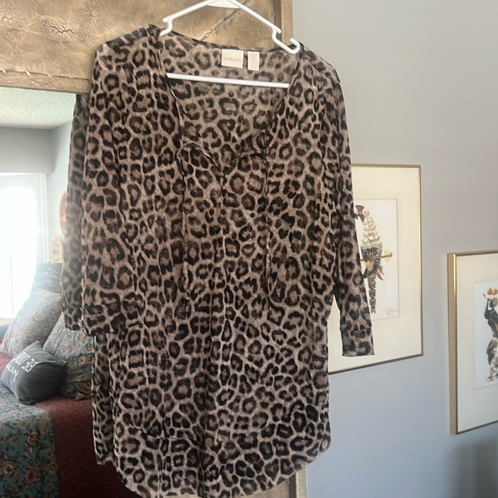 Chicos leopard print shirt.